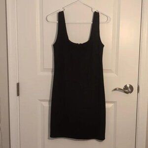 Forever 21 Black Fitted Dress with back zipper size Medium